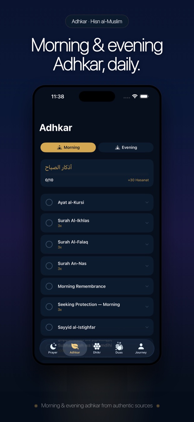 Morning and evening Adhkar