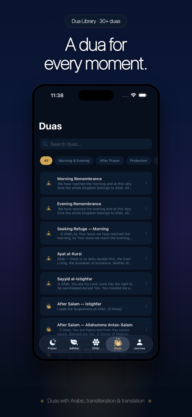 Dua library grouped by occasion