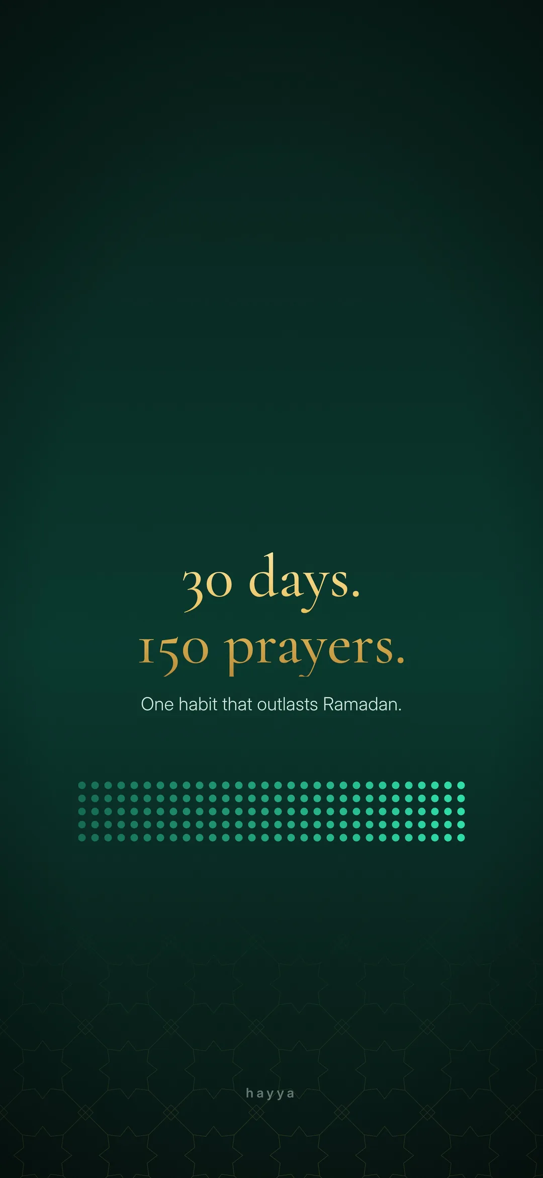 Ramadan habit wallpaper: 30 days, 150 prayers, one habit that outlasts Ramadan