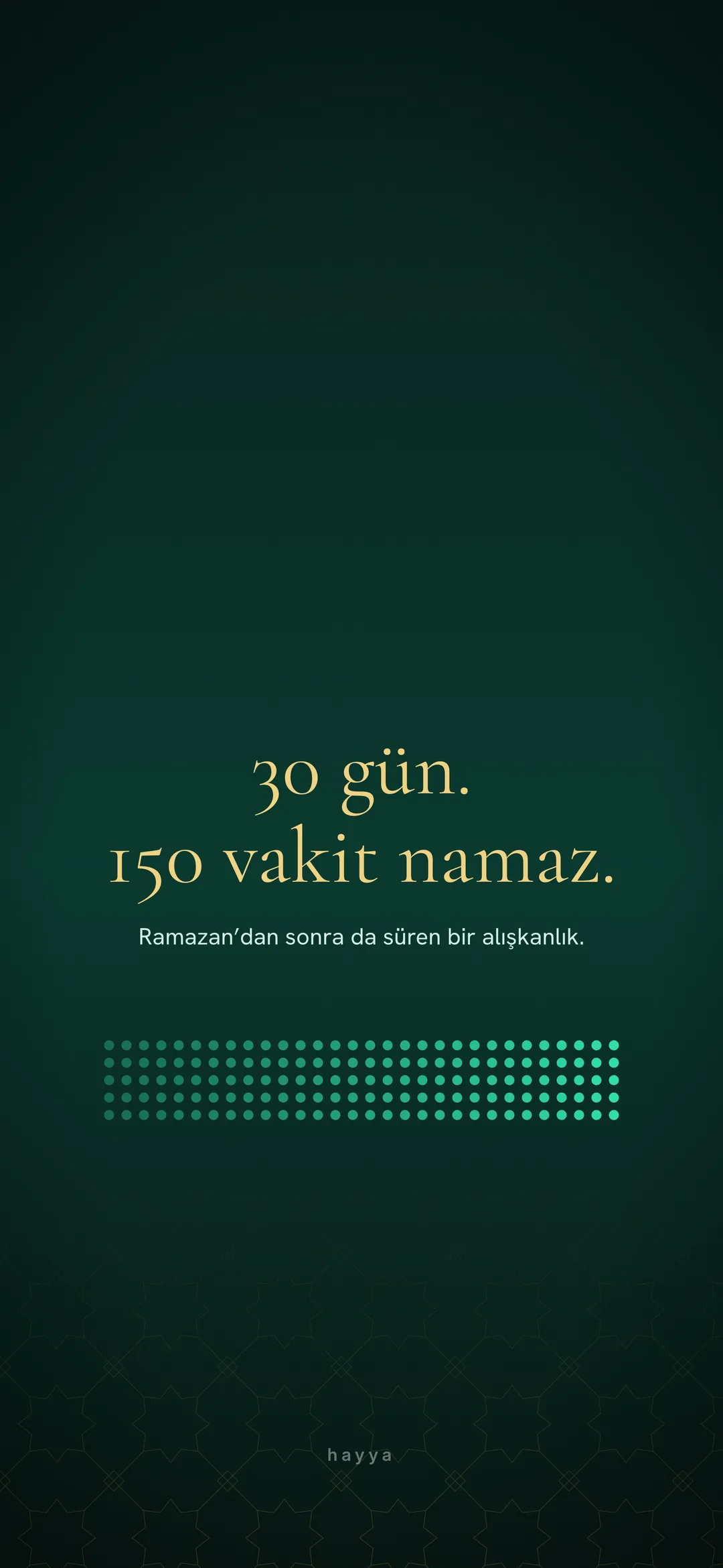 Ramazan alışkanlık duvar kağıdı: 30 gün, 150 vakit namaz, Ramazan’dan sonra da süren bir alışkanlık
