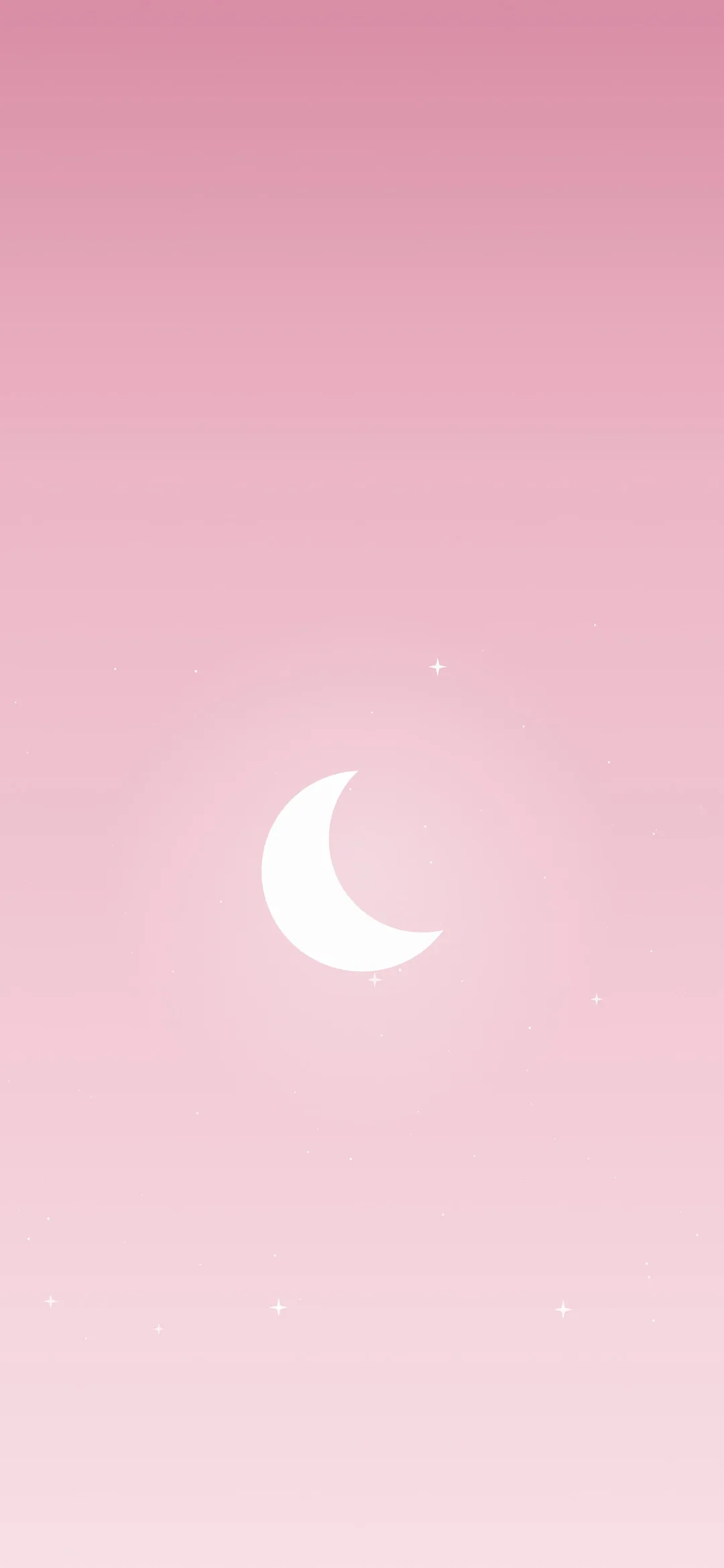 Fond d’écran Ramadan rose pastel avec un croissant de lune doux, écran de verrouillage iPhone mignon pour fille